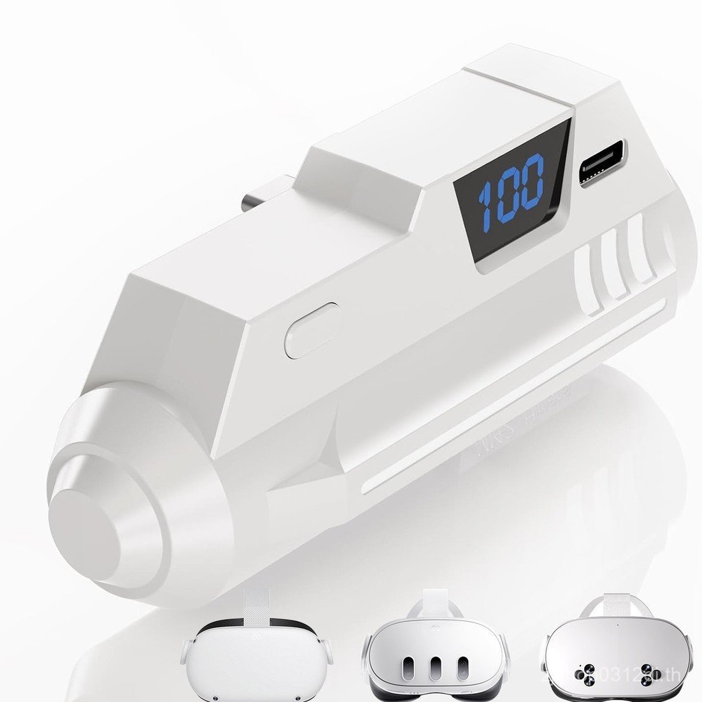 เข้ากันได้กับ Meta Quest2/3/3s VR Power Bank 5,000mAH Fast Charge Power จอแสดงผลดิจิตอล VR เกม Plug-