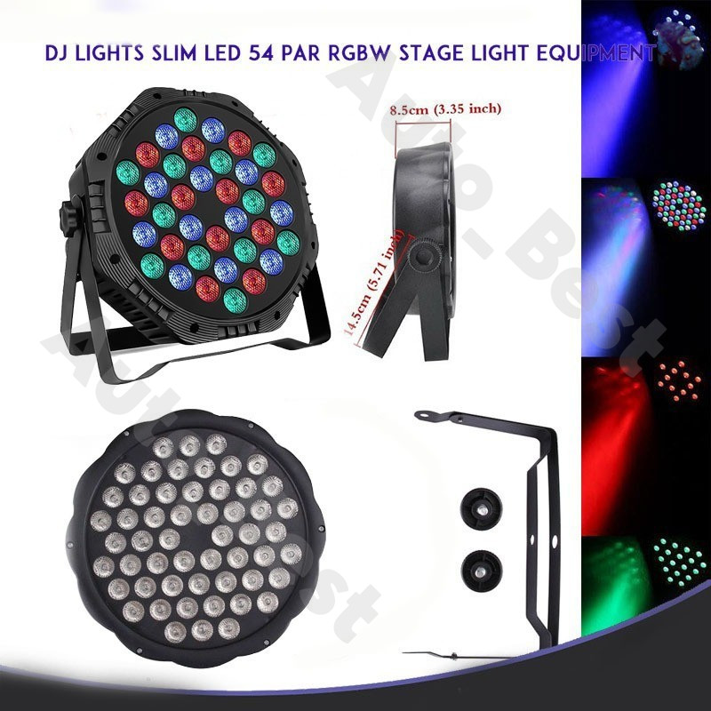60W 54/36/18 ไฟ LED Par, กระพริบตามจังหวะ, ไฟปาร์ตี้รีโมทคอนโทรล, ไฟดิสโก้, 54 LED RGB PAR Light, ไฟ LED Par หลากสี - รูปที่ 6