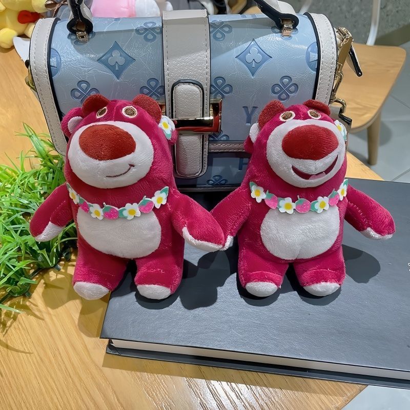 พวงกุญแจ หมีลอตโซ่ สนีย์แท้ หมีตุ๊กตาสตรอเบอร์รี่ ขนาดสูง ≈ 11CM ของขวัญให้แฟน  พร้อมส่งจากไทย - รูปที่ 3