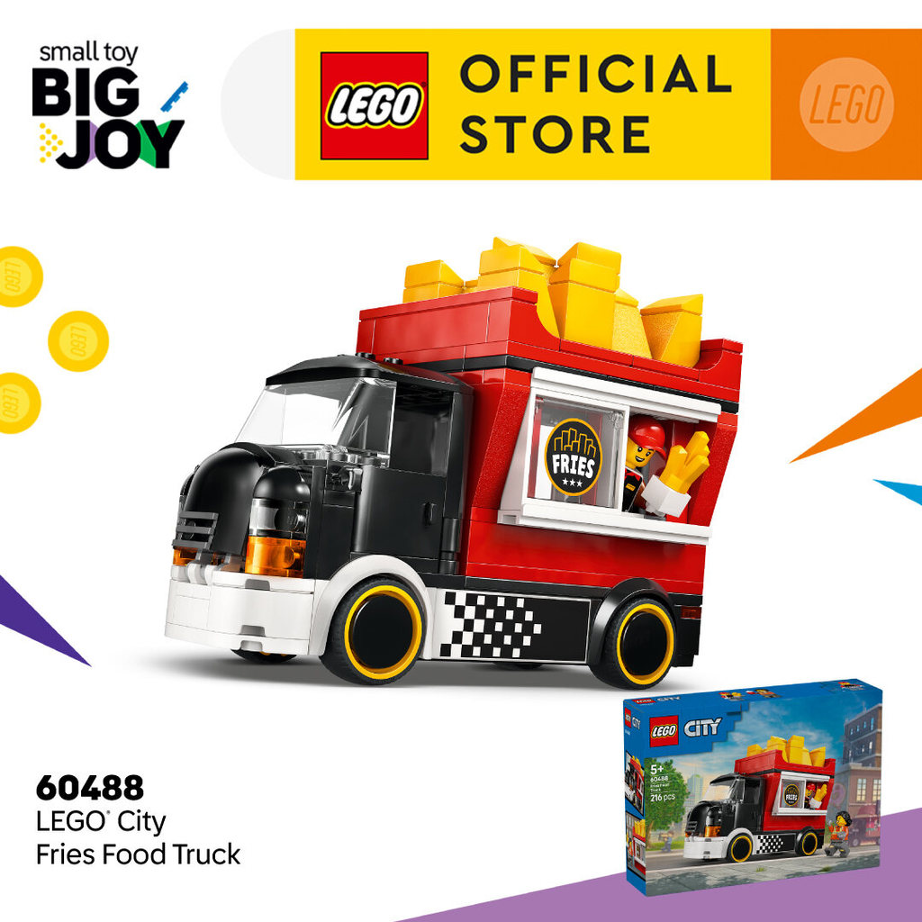 LEGO City 60488 Fries Food Truck (216pcs.), Building Blocks, Kids Toy