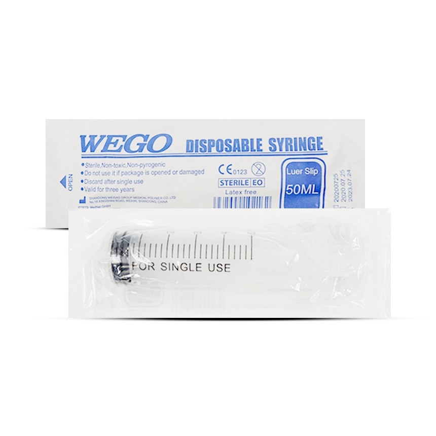 Wego Disposable Syringe 50 ml (ไม่มีเข็ม) กระบอก 50 ml