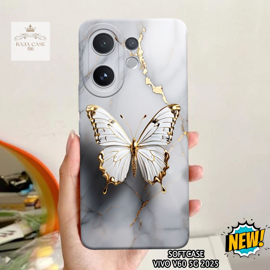 เคส HP Vivo V60 5G 2025 - เคส Vivo V60 5G ล่าสุด - เคสผีเสื้อ Motif - ตัวป้องกันมือถือ - Vivo V60 5G