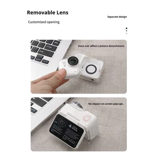 สําหรับ Insta360 Go Ultra TPU Clear เคสป้องกันเชือกป้องกันการสูญหายโปร่งใสฝาครอบเลนส์ป้องกันรอยขีดข่วนครอบคลุมสําหรับ Insta360 Go Ultra