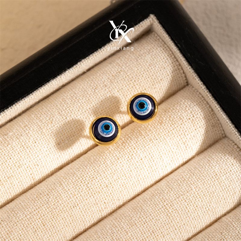 YX Evil Eye ชุดเครื่องประดับ Boho สไตล์ Y2K สร้อยคอนิกซีลและต่างหู สำหรับงานปาร์ตี้ ราคา ถูกที่สุด ดีลบีเคเค แกลเลอรีภาพที่ 9
