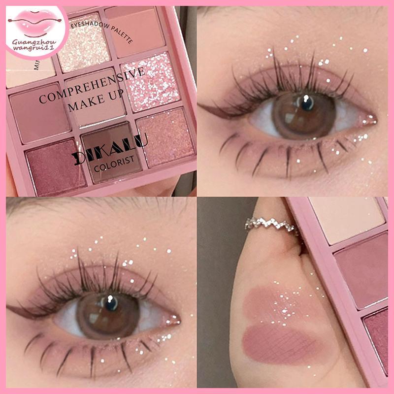 [GZ] DIKALU ฤดูใบไม้ผลิและฤดูร้อนใหม่อายแชโดว์ Palette Oh Rosy Nine Grid Auto Focus ความอิ่มตัวต่ํา Rose Plate TH