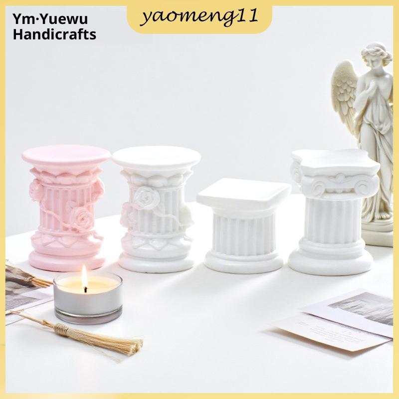 YM โรมันเสาคอลัมน์กรีกรูปปั้นแท่นเชิงเทียนหุ่นประติมากรรมบ้านในร่ม Dinning Room สวนทิวทัศน์ตกแต่ง TH