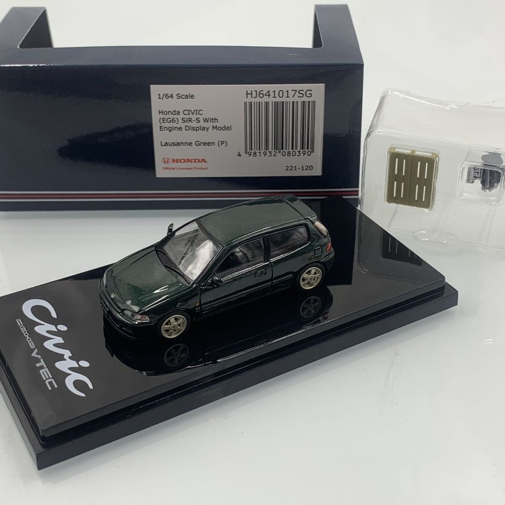 Hobby Japan 1/64 Honda Civic EG6 JDM Alloy รถเหล็กโมเดลของเล่นของขวัญวันเกิด - รูปที่ 2