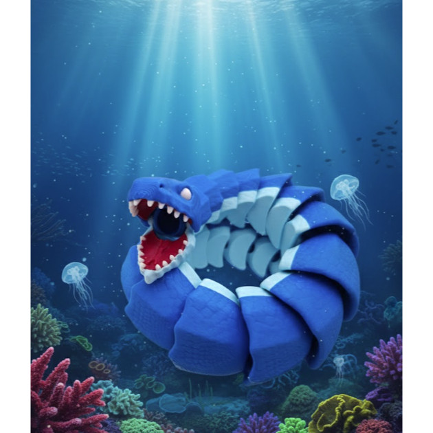 SCP 3000 Sea Searpen Articulation ของเล่น Kaiju Musuh Bloop EL maja - รูปที่ 5