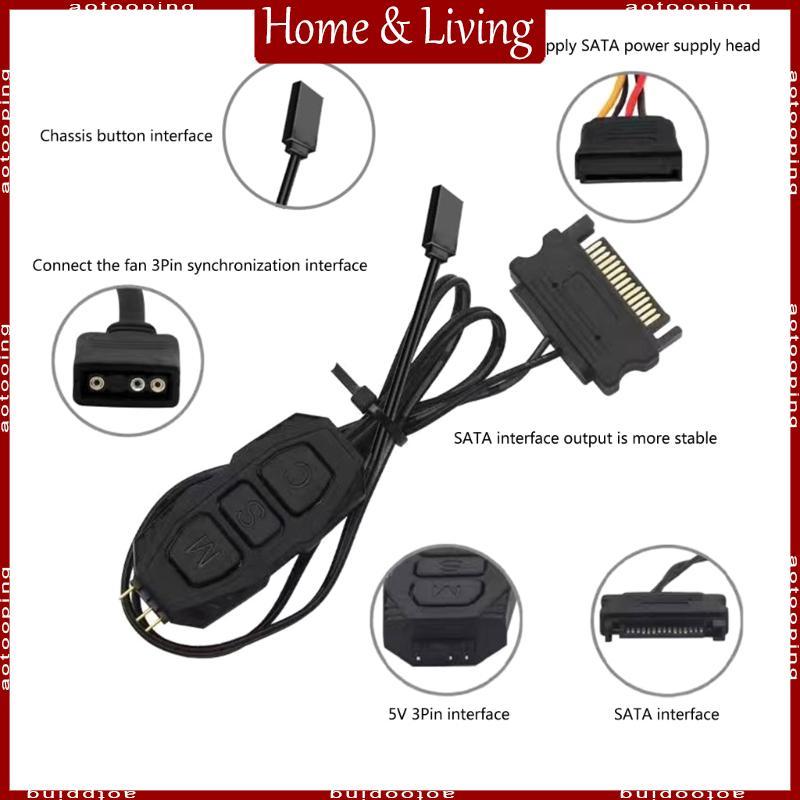 AOTO ARGB Controller 3Pin 5V ARGB Splitter Cable ไฟ LED Pin ARGB Controller