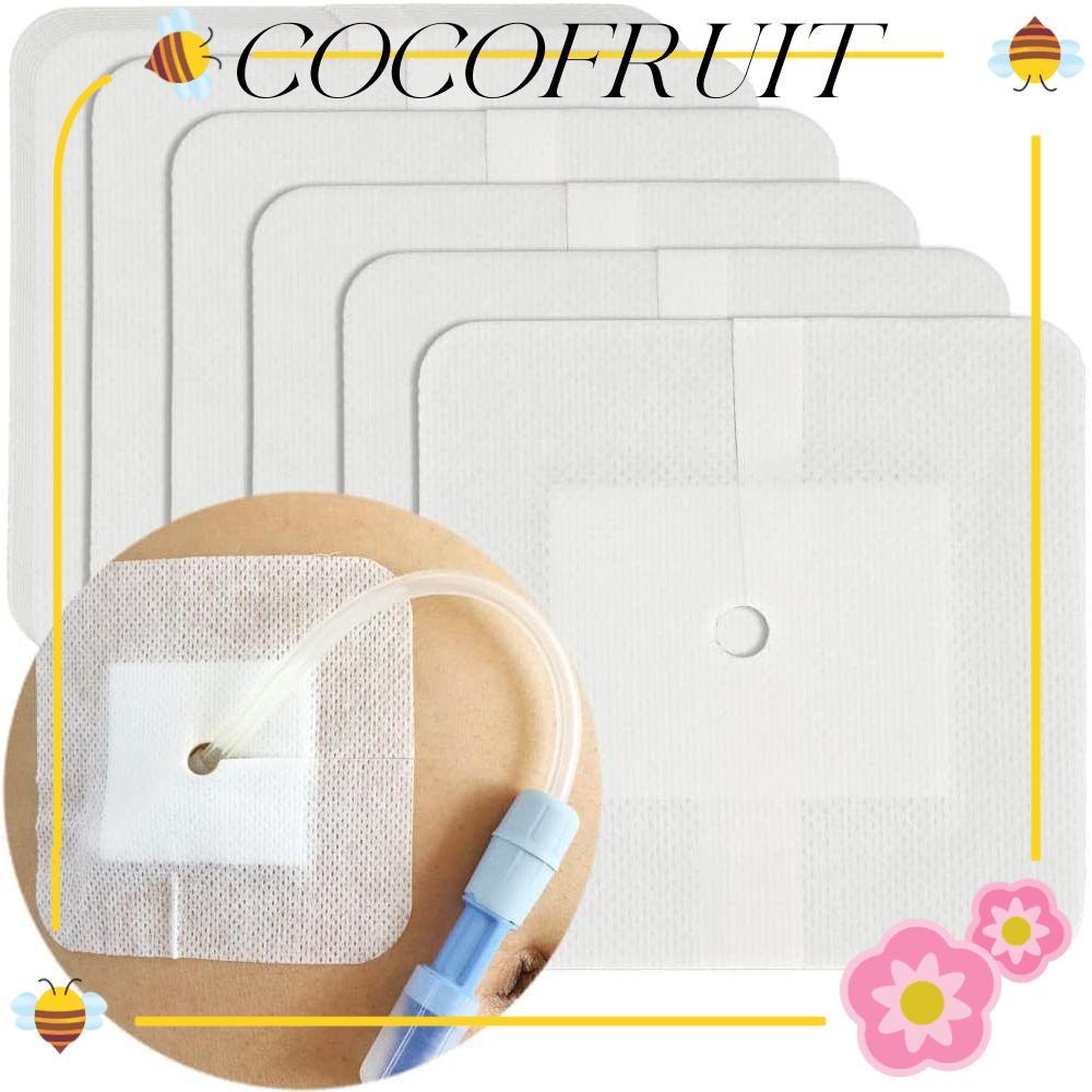 COCOFRUIT 10pcs Chest Catheter Cover, Gtube Supplies ผ้าพันแผลแผล Feeding Tube Pad, ทนทาน Peritoneal