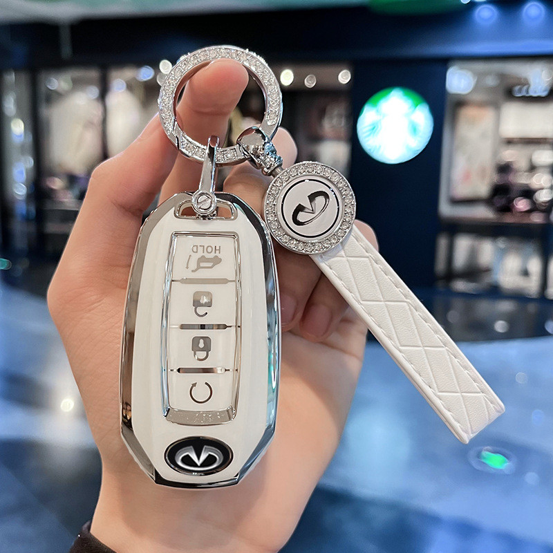 เหมาะสําหรับ Infiniti ใหม่ Q50L ฝาครอบกุญแจ QX50/QX60/QX55/q70/q60 เปลือกรถหัวเข็มขัดผู้ชายผู้หญิง H