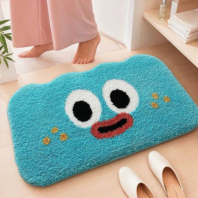 Bathroom Non-Slip Floor Mat Bathroom Absorbent Floor Mat Thickened Domestic Toilet Doorway Mat Cashmere Carpet n6J5