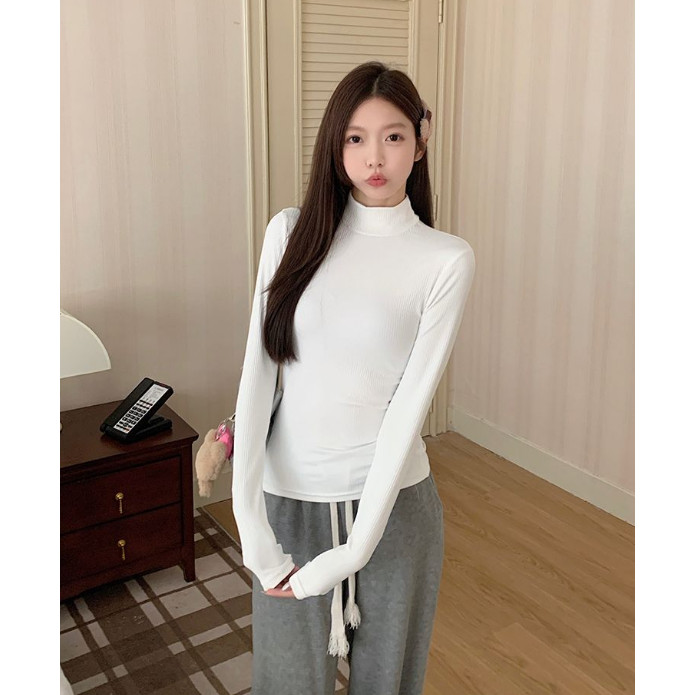 เสื้อ Moss Queen โครเชต์แขนยาว สไตล์คลาสสิก กระโปรงทรงเรียบหรู