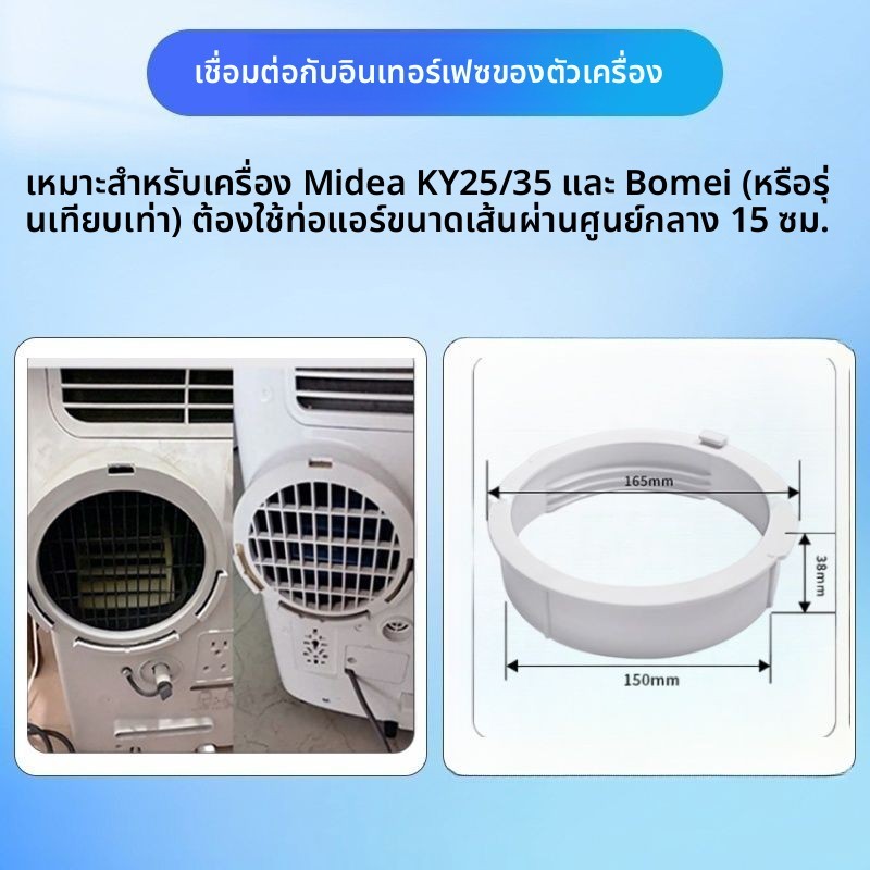 อะไหล่ชุดท่อระบายอากาศสำหรับแอร์เคลื่อนที่ Midea รุ่น Suifengxing KY15/25/35