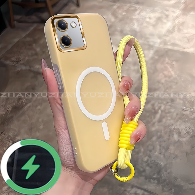 เหมาะสําหรับ Vivo Y100 y100i 5G เคสโทรศัพท์ใหม่ minimalist anti jelly drop สายชาร์จแม่เหล็ก soft Cas