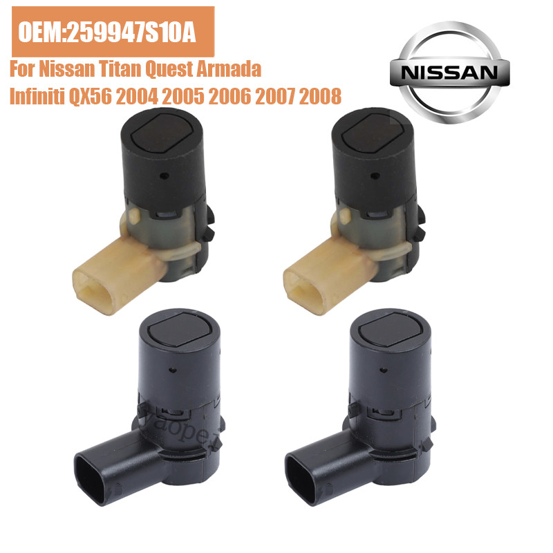 4 ชิ้น PDC เซ็นเซอร์ถอยหลังที่จอดรถสําหรับ Nissan Titan Quest Armada Infiniti QX56 2004 2005 2006 20