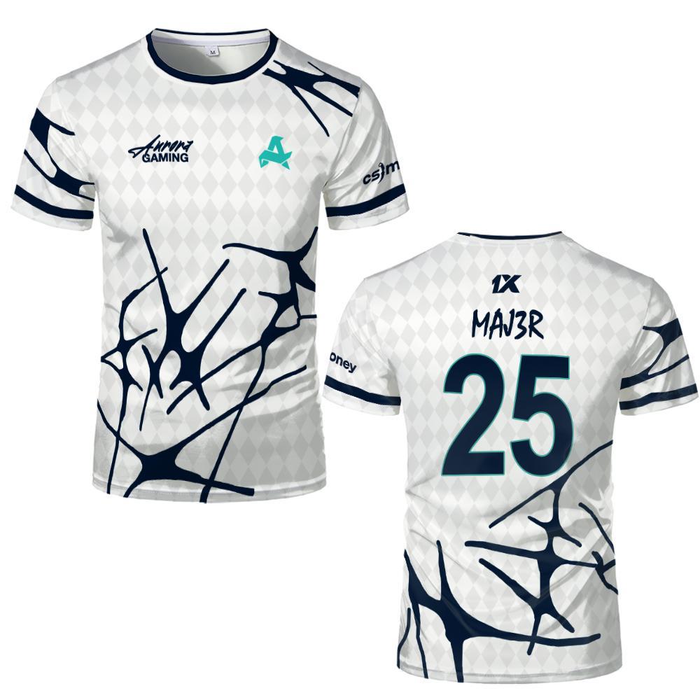 Esports Team Aurora Gaming Jersey Men เสื้อยืด XANTARES 99 CS2 Pro League Player Training Uniform