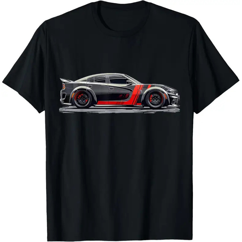 เสื้อยืดกราฟิก Redeye Dodge SRT Cat Muscle Car Charger