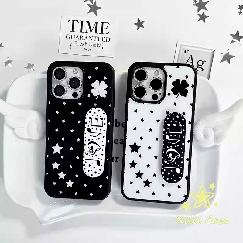 เคสไอโฟน17 11 18 เคสเงา โคลเวอร์ ดาว มีเสน่ห์ สำหรับ IPhone 16 18 17 AIR 15 13 11 12 14 Pro Max XR XS X Max 15 7 8 Plus