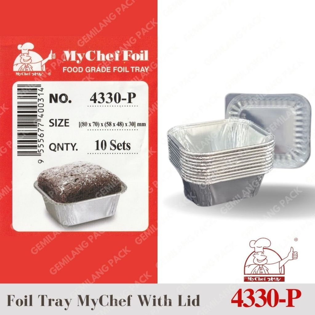ถาดฟอยล์ Mychef 4330-P 10Set พร้อมฝาปิด