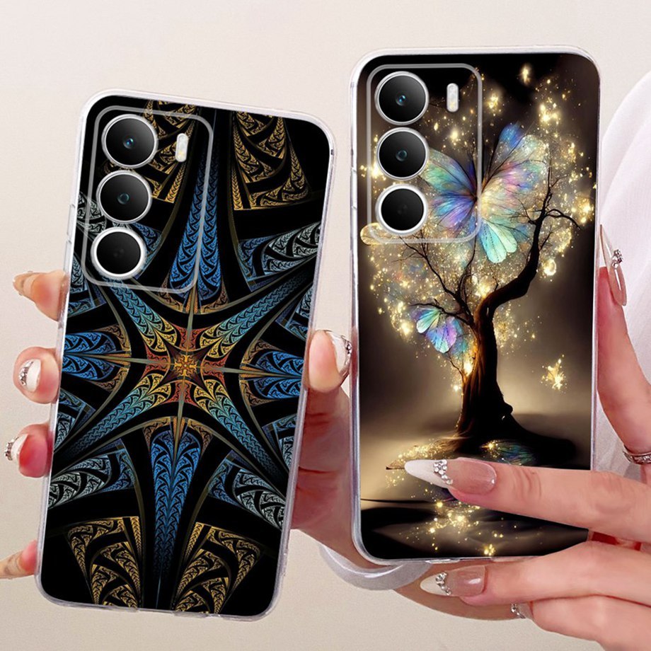 สําหรับRealme C71 C73 4Gโทรศัพท์ปกหลังสําหรับRealme RMX5303 C71 แฟชั่นสไตล์ดอกไม้กรณีTPUซิลิโคนนุ่มก