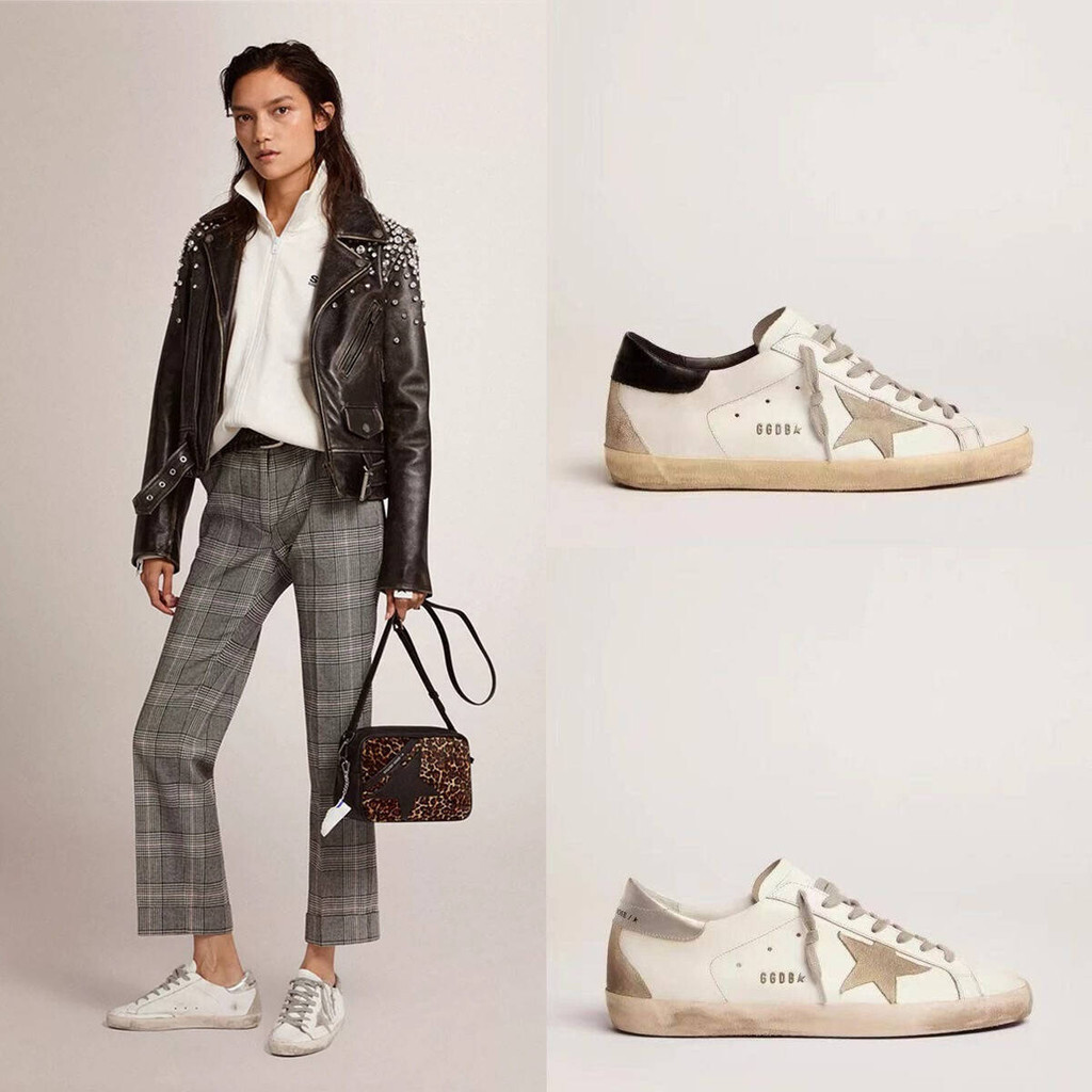 แฟชั่น ใหม่ GGDB รองเท้ากีฬาย้อนยุครองเท้าผ้าใบลําลองรองเท้ากีฬา