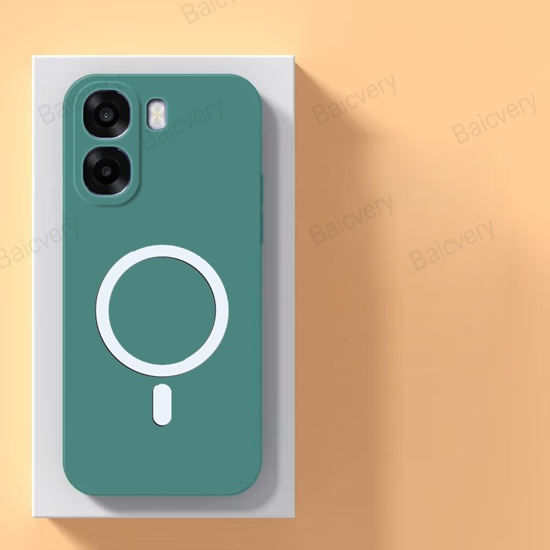 เคสโทรศัพท์ด้านหลังสําหรับ OPPO A6X 4G CPH2819 สีสัน Matte สําหรับ A6X 5G พร้อมสติกเกอร์แม่เหล็ก