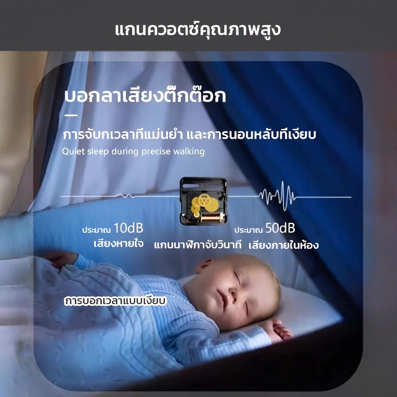 นาฬิกาไม้แขวน GK-2D ระบบเงียบ วัสดุไม้ธรรมชาติสไตล์มินิมอล thumbnail 5
