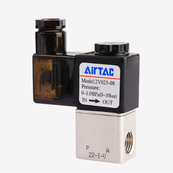 AirTac Solenoid วาล์วควบคุมนิวเมติกวาล์ว 2V025-08 2V025-06 2V130-10 2V130-15 2V250-20 2V250-25 ตรวจส