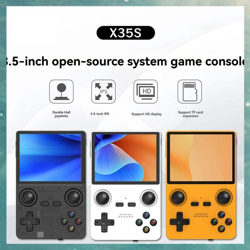 T QL I X35S คอนโซลวิดีโอเกมมือถือ 3.5 นิ้วหน้าจอ IPS HallJoystick เปิดแหล่ง Retro GamePad สําหรับ //