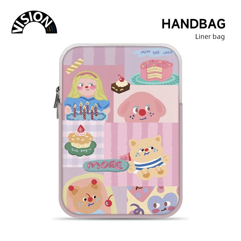 กระเป๋าโน๊ตบุ๊ค กระเป๋าใส่โน๊ตบุ๊ค VISION น่ารักภาพประกอบคอมพิวเตอร์ Liner กระเป๋า 47 ซม.สาว IPAD เห