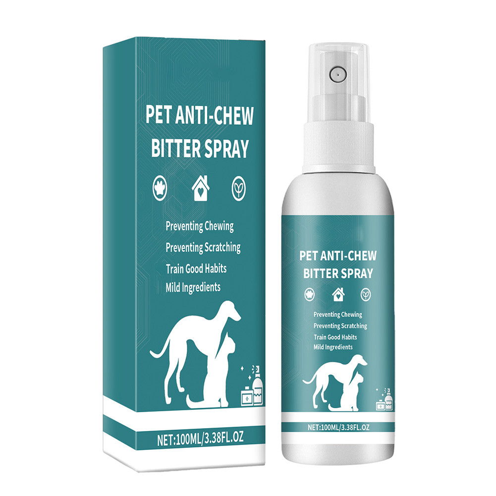 ยินดีต้อนรับสู่สเปรย์ชนิดเคี้ยวขนาด 100 มล. สําหรับสุนัขและแมวไม่มีแอลกอฮอล์สเปรย์ป้องกันการเคี้ยวสเปรย์ป้องกันการเคี้ยวสําหรับสัตว์เลี้ยงสเปรย์ป้องกันการเคี้ยวสําหรับสุนัขที่จะหยุดเคี้ยว