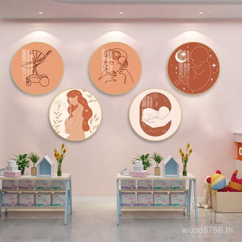 Room Maother Baby Simple Confinement Shop สุขภาพการผลิต Modern Center ภาพวาดตกแต่งว่ายน้ํา Pavilion 