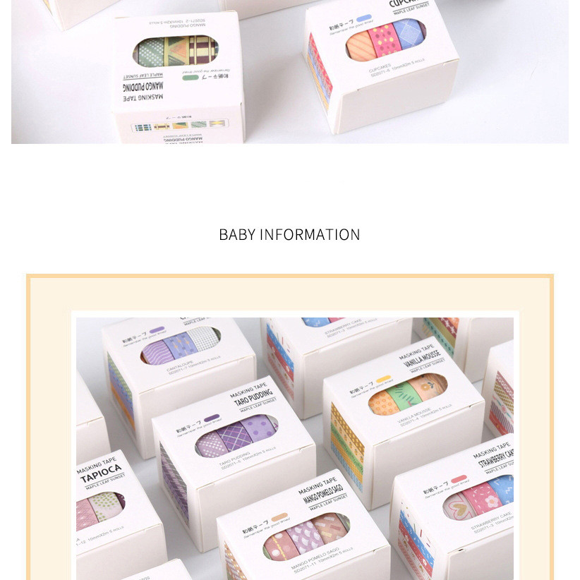 JIANWU 5 ม้วน/เซ็ต Maple Sugar Sunset Series Kawaii รูปที่ 8