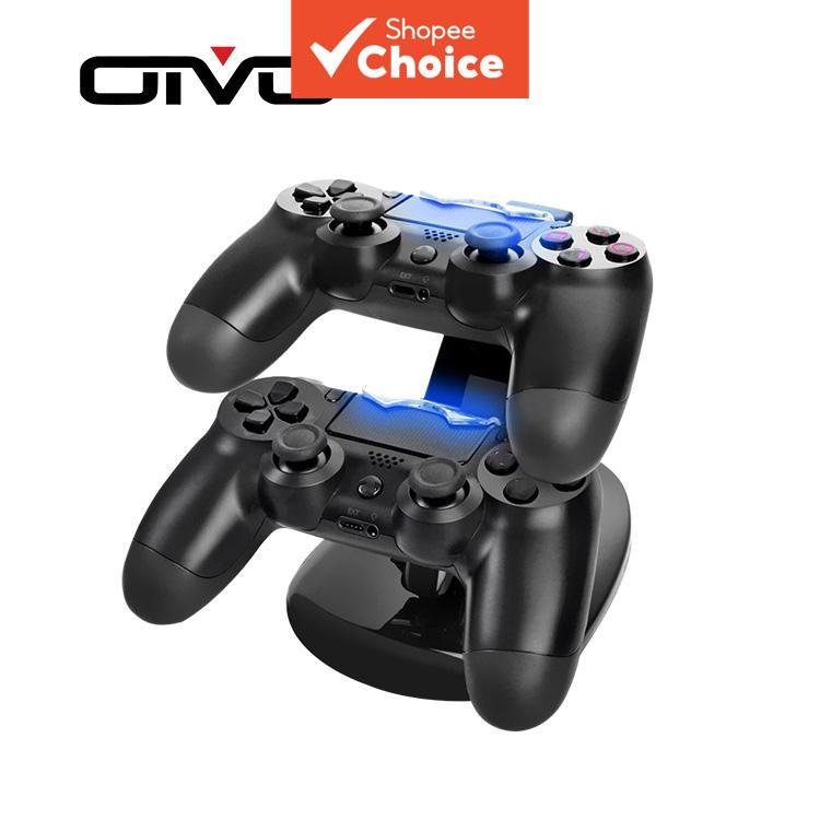 OIVO แท่นชาร์จคู่ Micro USB สําหรับจอย PS4, อุปกรณ์เสริมขาตั้งสําหรับ PS4
