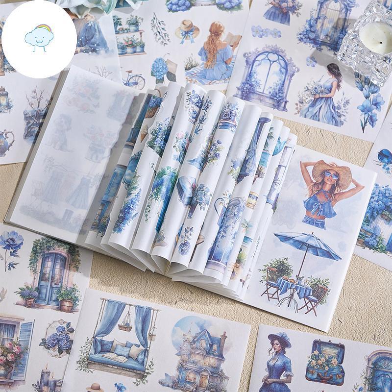 TWOE Garden Journal Stiers, 50 แผ่น Washi Junk Journaling Stier Book,สมุดภาพ,สีน้ํา Scrapbooking สํา