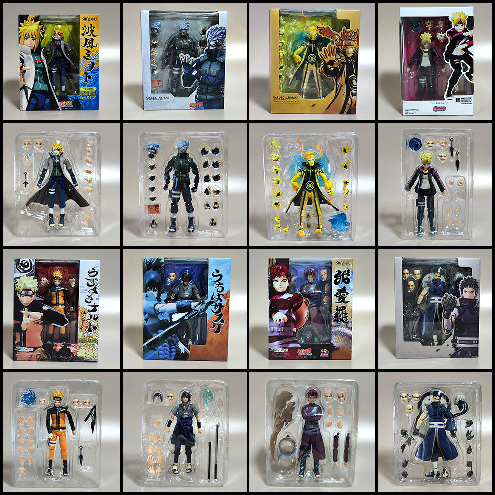 SHF Naruto รุ่นที่สองรุ่นที่สามเคลื่อนย้ายได้ Naruto Sasuke Kakashi Uchiha Itachi รูปตุ๊กตา