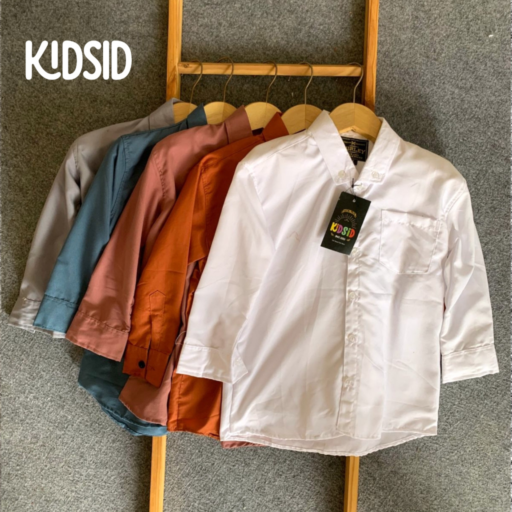 เคมีจา เด็ก ๆ เสื้อเชิ้ตสีขาวแขนยาวเด็กผู้ชายกระดุมสีขาวนําเข้า 1-14 ปีเด็กทารกแขนยาว - เสื้อแขนยาวเด็ก - เสื้อเด็กชาย - เสื้อเด