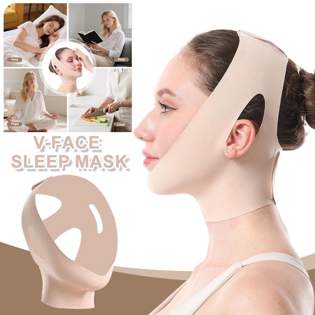 ปรับ V-face Shaping Sleep Mask, Overnight Facial Firming & Wrinkle Reduction, สบาย O2s2