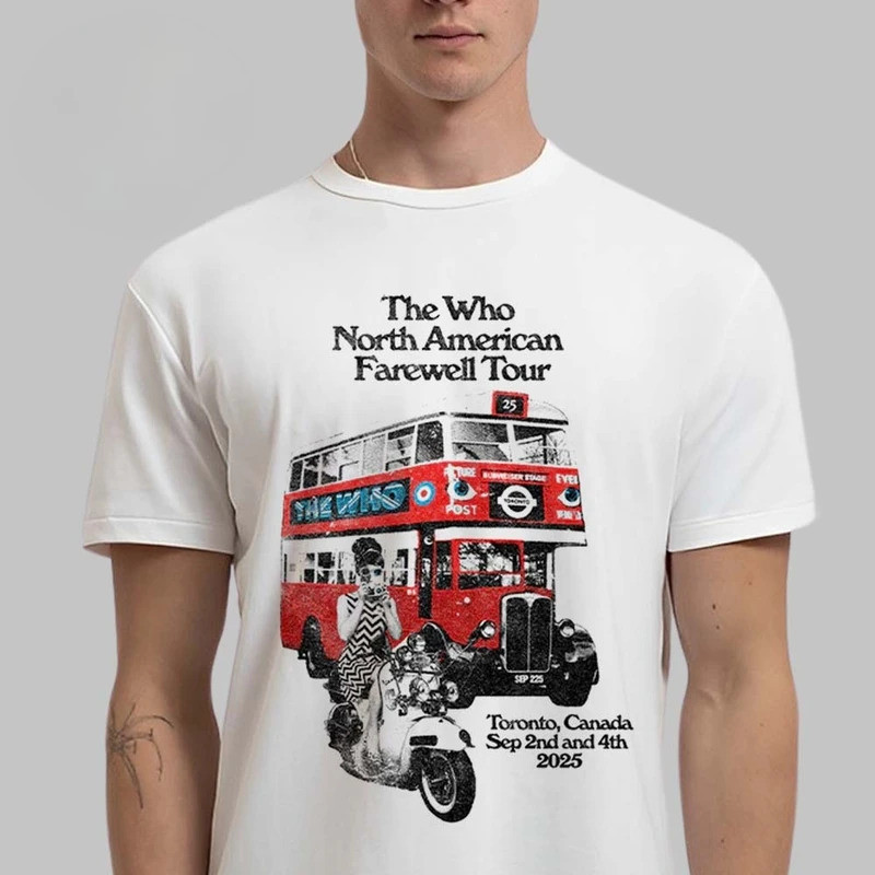 The Who North Farewell Tour Tee Acara Seattle ington Di Arena Ikra Iklim pada 25 กันยายน Baju-T Unis