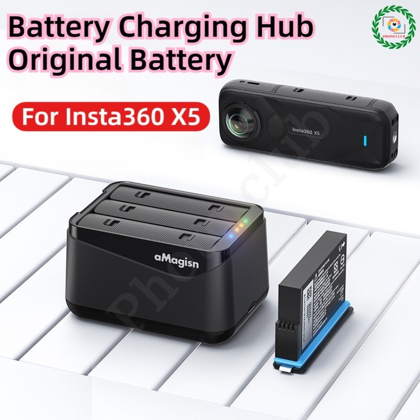 แบตเตอรี่ 2400mAh สําหรับ Insta360 X5 / เครื่องชาร์จแบตเตอรี่ Hub สําหรับ Insta360 X5 / insta360 x5 
