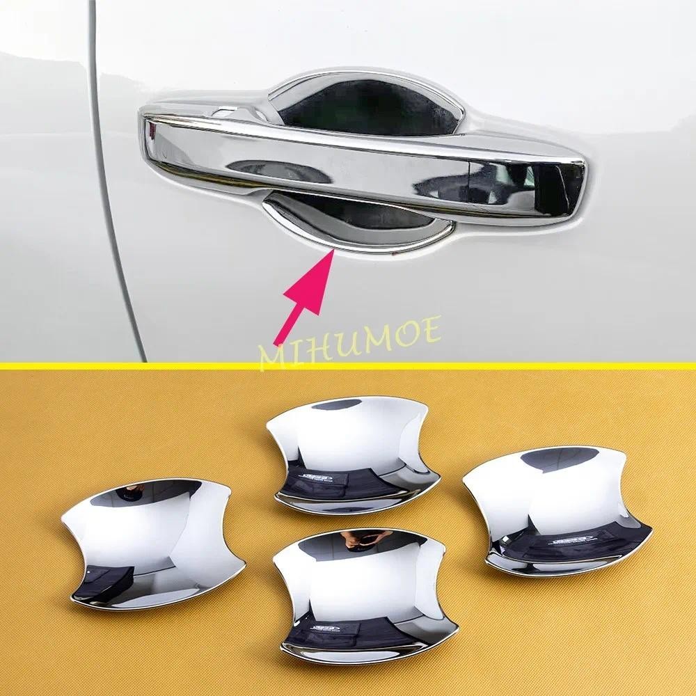 สําหรับ Honda ZR-V ZRV 2023 2024 2025 อุปกรณ์เสริมภายนอกรถ Chrome มือจับประตูล้อมรอบถ้วย Trims Prote