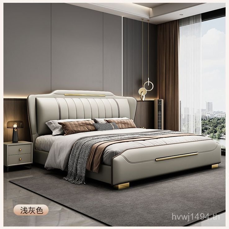 งานแต่งงาน Mi Luxury Big Thing Master เตียงคู่ขายส่งอิตาเลี่ยนสไตล์โมเดิร์น 1.8 X2 Simple Bed Storag