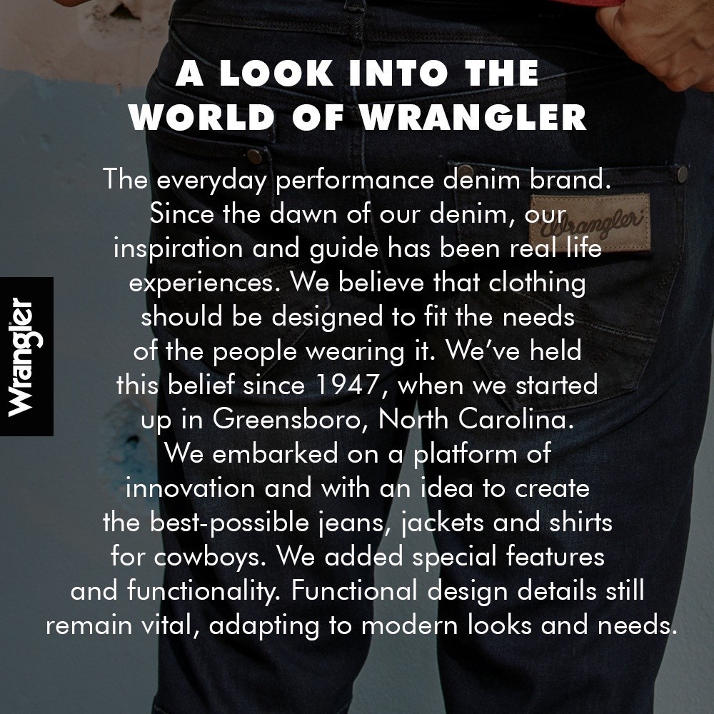 WRANGLER กางเกงยีนส์เอวกลางทรงตรง GREENSBORO รุ่น WR WR15Q121 แรงเลอร์ เสื้อผ้าผู้ชาย กางเกงผู้ชาย กางเกงยีนส์ BLACK - รูปที่ 4