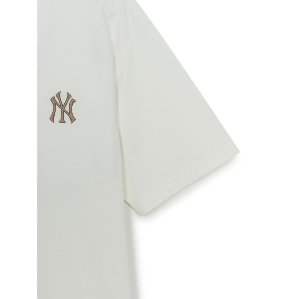 MLB เสื้อยืด ยูนิเซ็กส์ Vintage Monogram Big Lux Over Fit T-Shirts รุ่น 3ATSM0754 50IVS สีขาวงาช้าง - รูปที่ 3