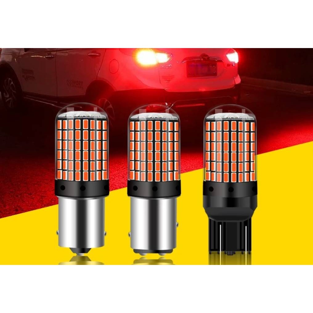 หลอดไฟเลี้ยว ไฟท้ายรถยนต์ ไฟเบรค LED 144 ชิพ T20 7440 7443 1156 1157 สำหรับรถยนต์ (xx24)