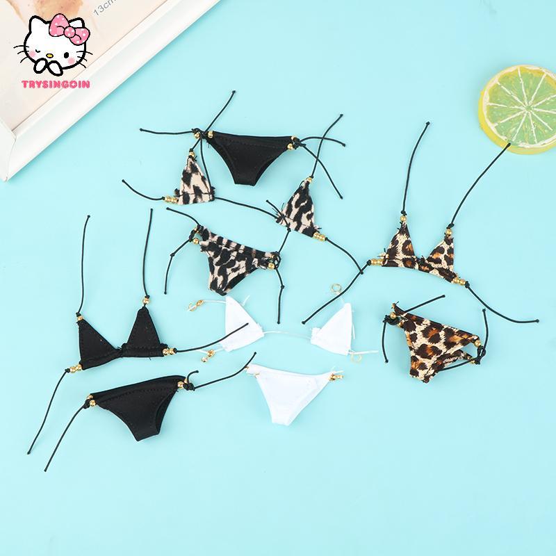[trysingoin] 1:6 Dollhouse Miniature Bikini Bra ชุดชั้นในชุดกางเกงตุ๊กตา Body Model Decor TH – โปรปัง