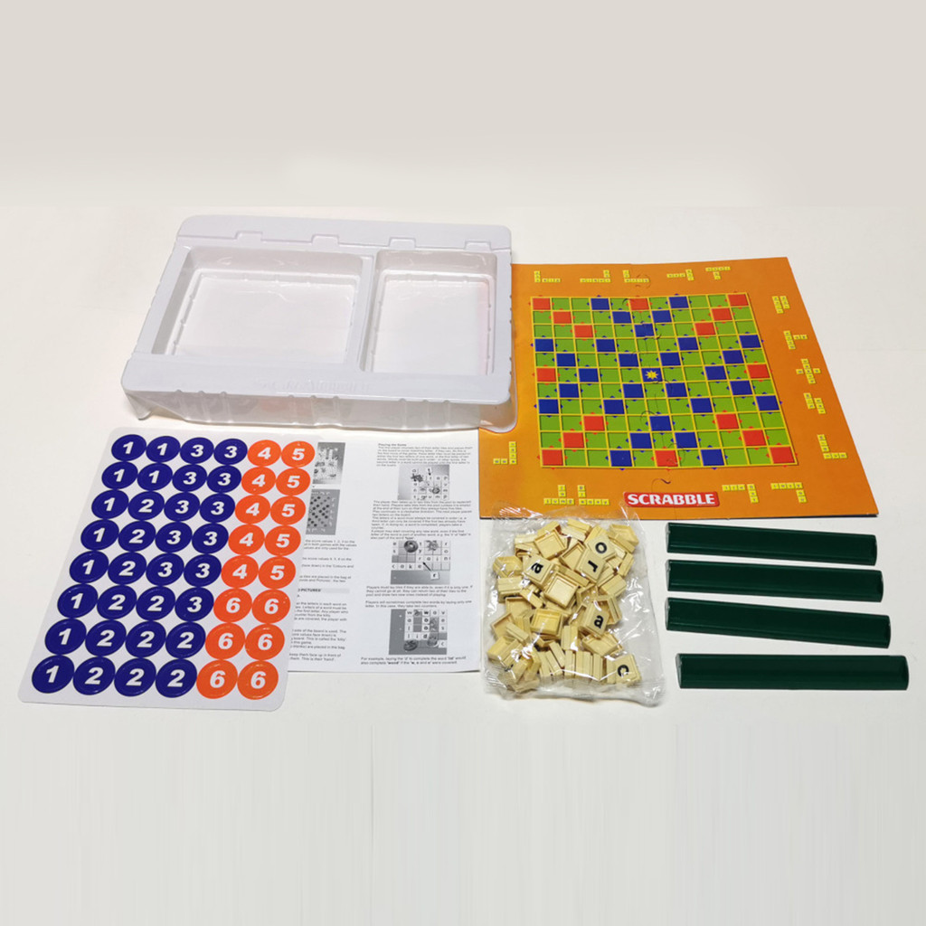Scrabble Letter Word Game Board Game Set สําหรับครอบครัวสนุกการศึกษาของเล่นปริศนา