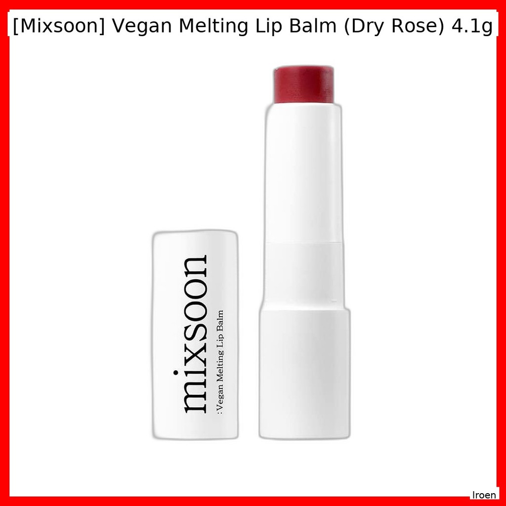 [Mixsoon] Vegan Melting Lip Balm (Dry Rose) 4.1g / ลิปบาล์มเกาหลี / สูตรมังสวิรัติ / ของแท้ 100% โดย