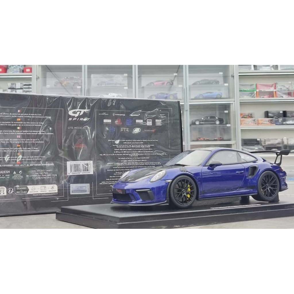 2018 Porsche 911 GT3 RS 991.2 GT SPIRIT 1: 18 โมเดลรถเรซิ่นจําลอง
